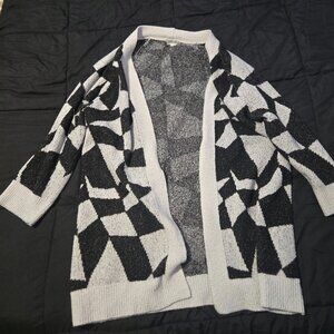Black and White Heavy Cardigan